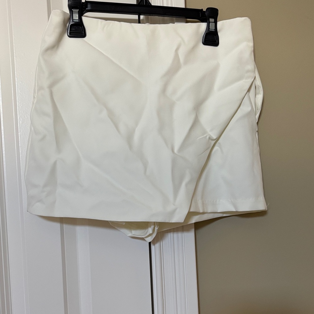 Ivory Wrap Skort